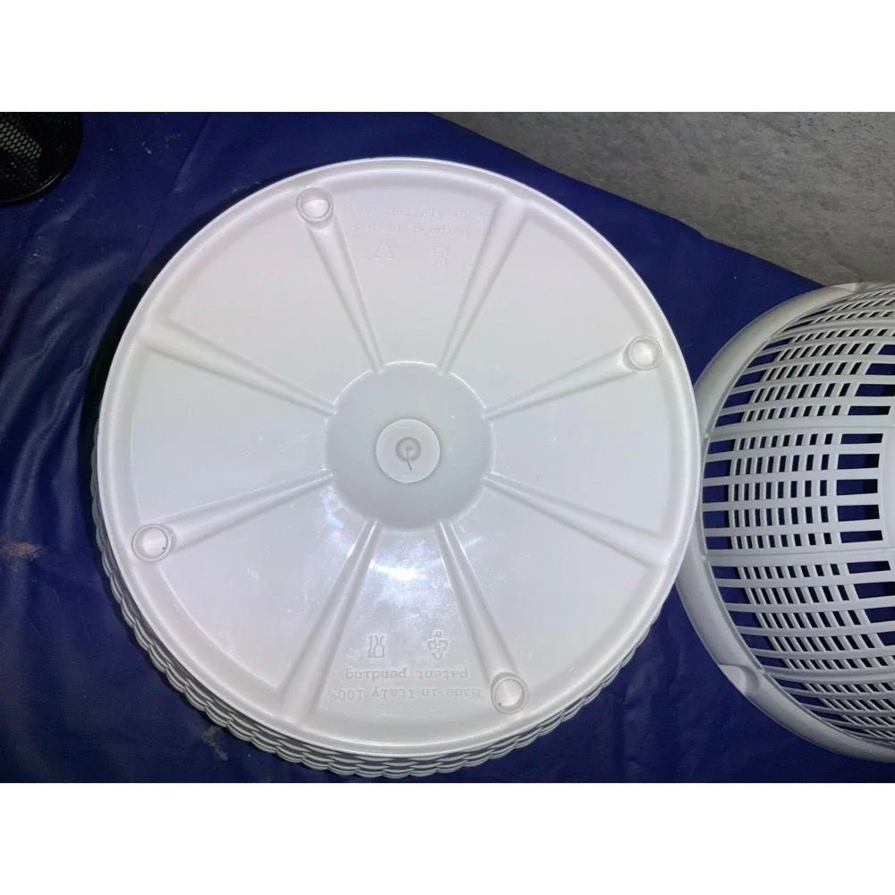 Salad Spinner Vegetable Washer Dryer Basket Colander Kitchen Tool‎ White
